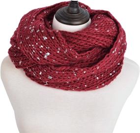 img 3 attached to Premium Winter Silver Flakes Infinity Women's Accessories : Scarves & Wraps