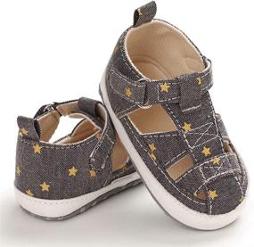img 2 attached to Five Pointed Sandals Bottom Toddler Months Boys' Shoes via Sandals