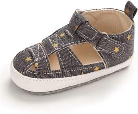 img 4 attached to Five Pointed Sandals Bottom Toddler Months Boys' Shoes via Sandals