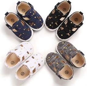 img 1 attached to Five Pointed Sandals Bottom Toddler Months Boys' Shoes via Sandals