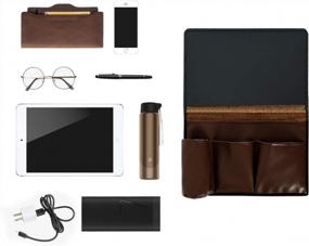 img 3 attached to Organize Your Bedside Essentials With Joywell Leather Bedside Caddy - Brown