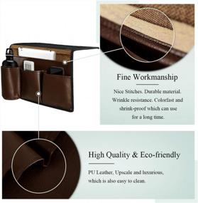 img 2 attached to Organize Your Bedside Essentials With Joywell Leather Bedside Caddy - Brown