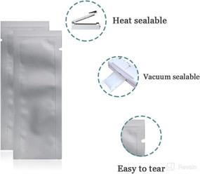 img 3 attached to 🛍️ 200 Pack Pure Mylar Foil Bag Vacuum Pouch for Coffee and Food Storage: Heat Seal 1.37x3.3 inch Pouches for Sample Packaging