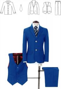 img 1 attached to Get Your Young Gentlemen Looking Dapper With YuanLu'S 5-Piece Slim Fit Formal Suit Set For Boys