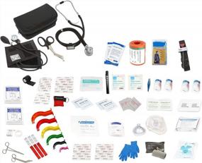 img 2 attached to Red First Responder Kit With Emergency Medical Supplies For Large Lifeguard/EMT First Aid Bag - ASA Techmed Fully Stocked EMS Kit