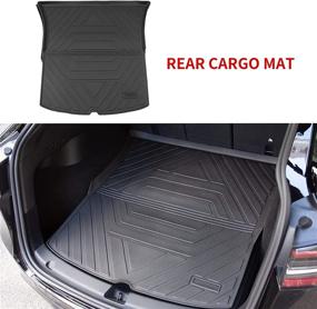 img 3 attached to Xipoo Fit Tesla Model Y Trunk Mat Cargo Mat Trunk Mat Cargo Liner For 2020 2021 2022 Tesla Model Y Accessories (A Set Of Three)