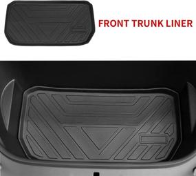 img 1 attached to Xipoo Fit Tesla Model Y Trunk Mat Cargo Mat Trunk Mat Cargo Liner For 2020 2021 2022 Tesla Model Y Accessories (A Set Of Three)