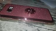 img 1 attached to Sparkling Silver Galaxy S8 Plus Phone Case With Kickstand And Rhinestone Bumper, Bling Diamond Styling And Ring Stand Compatible With Women And Girls - By OCYCLONE review by Eric Dailey