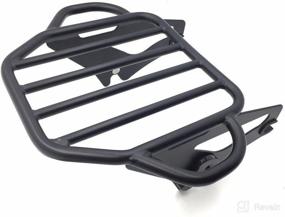 img 1 attached to 🛵 High-Quality HTTMT MT502-009-MBK Flat Black King Detachable Luggage Rack: Perfect Fit for 2009-2017 Harley Touring Road King Street Glide Road Glide