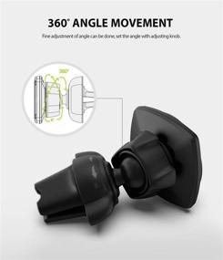 img 2 attached to 📱 Ringke Power Clip Air Vent Car Phone Holder Mount with Space Saving Double Knob Technology | Premium Magnet Dashboard Stand | Universal 2-in-1 Package