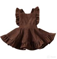 👗 gulirifei velvet ruffled suspender skirt dress for toddler baby girls логотип