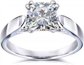 img 3 attached to Kobelli Cushion-Cut Moissanite Solitaire Engagement Ring 1 1/10 Carat 14K White Gold