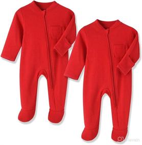 img 4 attached to Months Cotton Pajamas Footed Sleeper Apparel & Accessories Baby Boys , Clothing