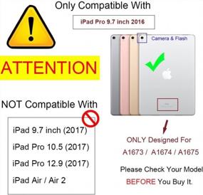 img 3 attached to IPad Pro 9.7 Inch 2016 Case - Slim Lightweight TPU Protective Shell Anti-Scratch Non-Slip Soft Back Cover Stand With Auto Sleep/Wake Feature, Night Sky