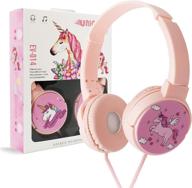 unicorn headphones microphone children over ear logo
