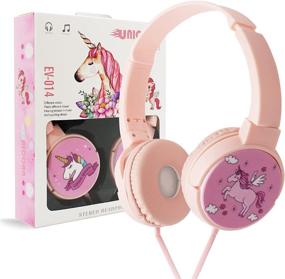 img 4 attached to Unicorn Headphones Microphone Children Over Ear