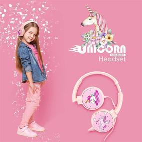 img 3 attached to Unicorn Headphones Microphone Children Over Ear