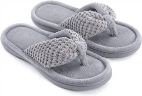 img 2 attached to Experience Unmatched Comfort With ULTRAIDEAS Women'S Memory Foam Flip Flop Slippers: Your Go-To Indoor Sandals For Summer!