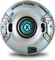 heavy duty xflated snow tube sled for kids & adults - giant winter sport fun! logo