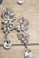 картинка 1 прикреплена к отзыву Bohemian Crystal Flower Chandelier Earrings For Weddings And Bridal, Dangling Teardrop Bling By BriLove от Gina Estevez