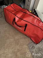 img 1 attached to 9Ft Christmas Tree Storage Bag - Reinforced Handles, Dual Zipper & Waterproof Material For Protection From Dirt & Moisture | SHareconn Red Tote review by Marcus Curry