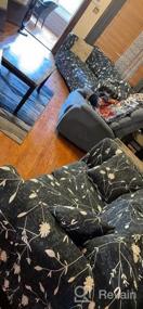 img 5 attached to Ламберия Напечатанная накладка на диван, растяжимая чехол на диван, чехлы на диван для трёхместного дивана с двумя бесплатными наволочками (Пальма, диван на двоих)