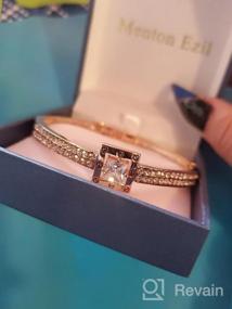 img 5 attached to Experience Spiritual Bliss With Menton Ezil'S Rose Gold Crystal Bangle Bracelets For Women