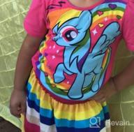 img 1 attached to Enchanting Unicorn Dress: Vibrantly Striped Cartoon Girls' Clothing for Dresses review by Joshua Jemison