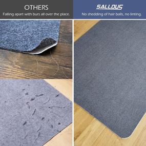 img 3 attached to SALLOUS Chair Mat For Hard Floors, 47"X 35" Office Chair Mat For Hardwood Floors, 1/4" Thick Premium Floor Protector Chair Mat Desk Rug For Home Office (Dark Gray)