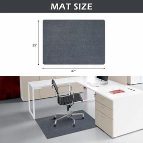 img 2 attached to SALLOUS Chair Mat For Hard Floors, 47"X 35" Office Chair Mat For Hardwood Floors, 1/4" Thick Premium Floor Protector Chair Mat Desk Rug For Home Office (Dark Gray)