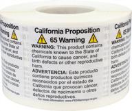 california proposition 65 warning labels short form 1 1/2 x 1 1/2 inch square 500 adhesive stickers logo