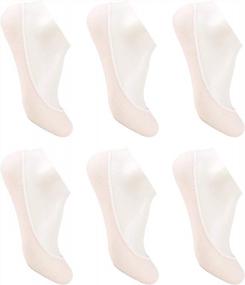 img 4 attached to 6 Pack Women'S Thin No Show Yoga Socks: EnerWear Casual Flat Boat Line