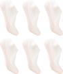 6 pack women's thin no show yoga socks: enerwear casual flat boat line logo