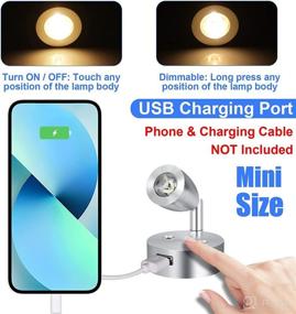 img 3 attached to 🔦 RV Interior Lights Reading Lamp Spotlight, 2PCS DC12-24V LED Bedside Lamp with USB Port – Adjustable Dimmable Warm White for RVs, Boats, Campers, Trailers, Trucks