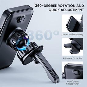 img 1 attached to 📱 Upgraded Car Phone Holder Clip - Never Fall, Air Vent Mount Hands Free Cell Phone Holder for Car, Fits All Cars - iPhone Android Smartphone Compatible