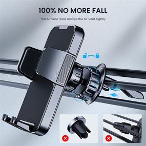 img 3 attached to 📱 Upgraded Car Phone Holder Clip - Never Fall, Air Vent Mount Hands Free Cell Phone Holder for Car, Fits All Cars - iPhone Android Smartphone Compatible