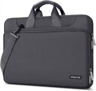 👜 mosiso 360 protective laptop shoulder bag for macbook pro/air 13 inch - space gray: matching color handbag briefcase sleeve case with trolley belt logo