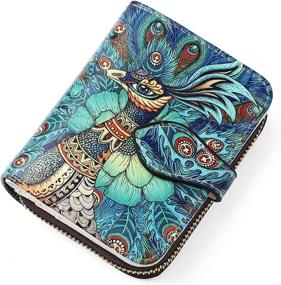 img 4 attached to APHISON Cowhide Leather Women's Wallets with RFID Protection at Wallets.com