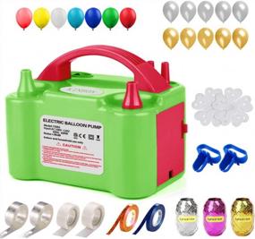 img 4 attached to Effortlessly Inflate Balloons With KINBON Electric Dual Nozzle Balloon Pump - Perfect For Parties, Weddings And Birthdays!