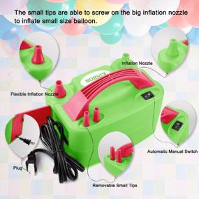 img 2 attached to Effortlessly Inflate Balloons With KINBON Electric Dual Nozzle Balloon Pump - Perfect For Parties, Weddings And Birthdays!