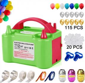 img 3 attached to Effortlessly Inflate Balloons With KINBON Electric Dual Nozzle Balloon Pump - Perfect For Parties, Weddings And Birthdays!