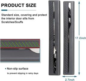 img 2 attached to Fgo-togo Door Sill Guards Protector Kit 2021 2022 Ford Bronco 2 Door Accessories - ABS Door Entry Guard Sill Protector - Sill Plates Car Door Trim Threshold Protection Sticker Scratch Film