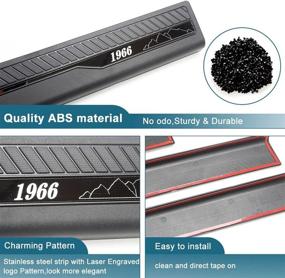 img 1 attached to Fgo-togo Door Sill Guards Protector Kit 2021 2022 Ford Bronco 2 Door Accessories - ABS Door Entry Guard Sill Protector - Sill Plates Car Door Trim Threshold Protection Sticker Scratch Film