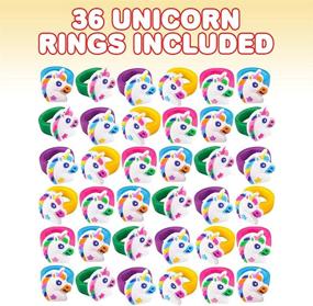 img 3 attached to 🦄 ArtCreativity Unicorn Rings - Pack of 36 - Adorable Kids Jewelry for Little Girls and Boys, Fun Assorted Colors, Skin-Safe Silicon, Unicorn Party Supplies, Birthday Party Favors, Goodie Bag Fillers - Enhance SEO