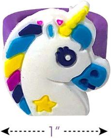 img 2 attached to 🦄 ArtCreativity Unicorn Rings - Pack of 36 - Adorable Kids Jewelry for Little Girls and Boys, Fun Assorted Colors, Skin-Safe Silicon, Unicorn Party Supplies, Birthday Party Favors, Goodie Bag Fillers - Enhance SEO