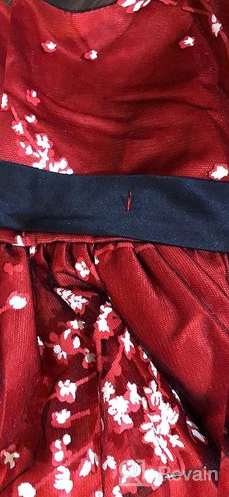 img 1 attached to Girls' Clothing: Sleeveless Princess 👗 Communion Sundress in PBurgundy for Dresses review by Jess White