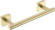 16" sus304 stainless steel brushed gold towel bar - rust proof bathroom kitchen cloth holder logo