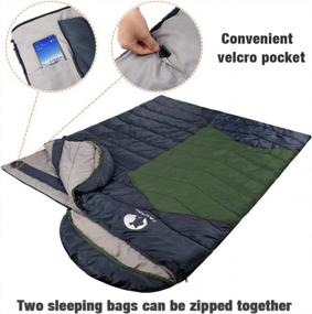img 1 attached to CANWAY Lightweight Waterproof Sleeping Bag For 4 Seasons Camping & Traveling - Ideal For Adults & Kids