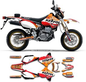 img 4 attached to Комплект наклеек Kungfu Graphics для Suzuki DRZ 400 SM DRZ400SM Supermoto