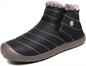 img 4 attached to Warm And Durable Winter Hiking Boots With Full Fur Lining For Men And Women By JACKSHIBO